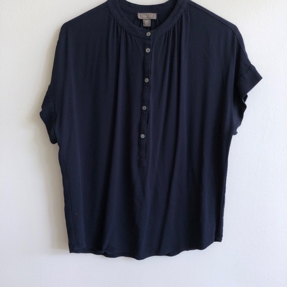 J. Crew Drapey Popover Shirt in Navy, Petite Small -  Point Sur Collection - Picture 6 of 7